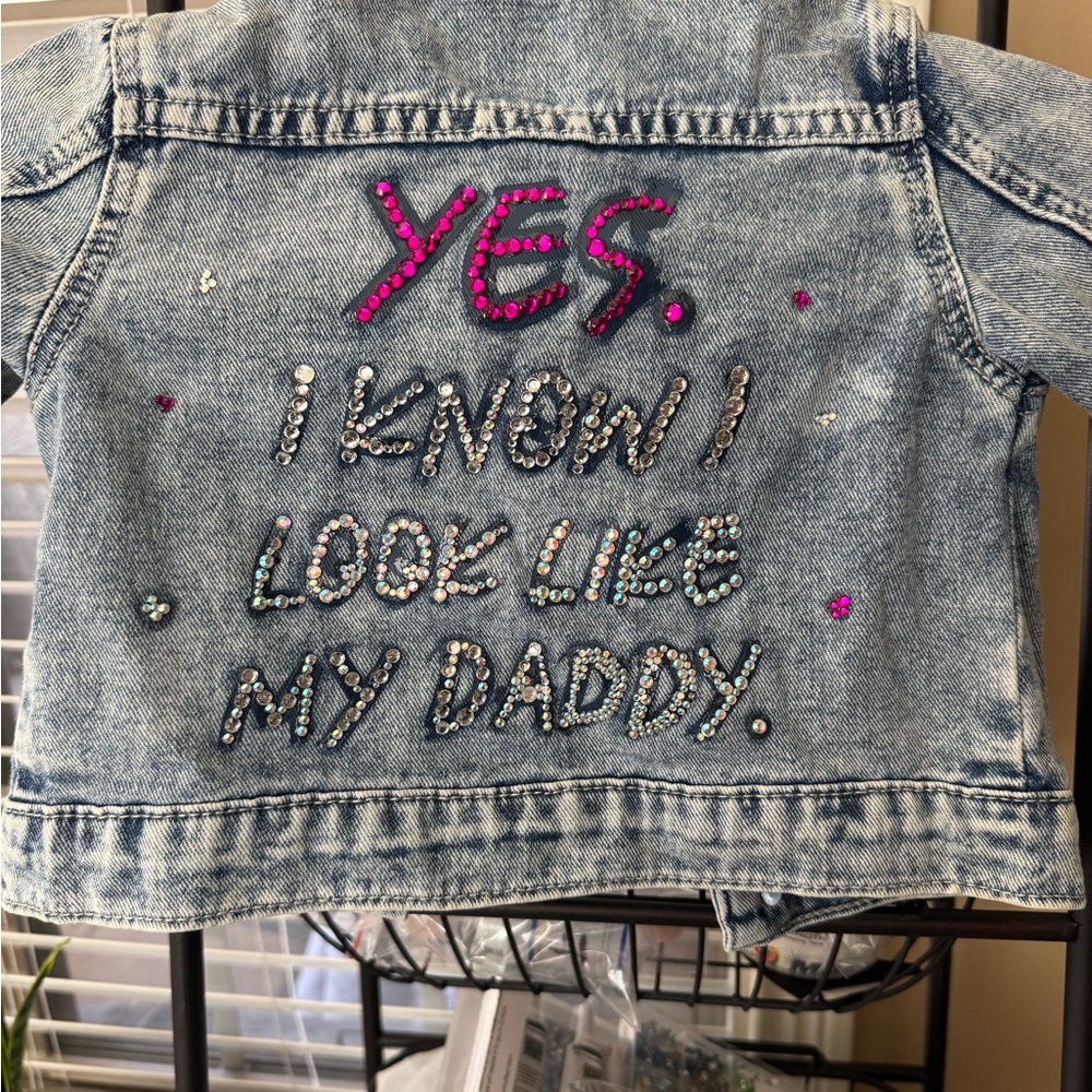 Embellished Denim Jacket with Colorful beading!